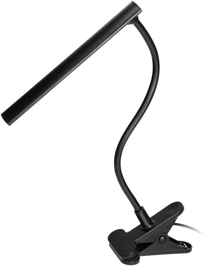 TERI II LED, stalinė lempa su segtuku, 5 W, 260 lm, 4000 K, juoda