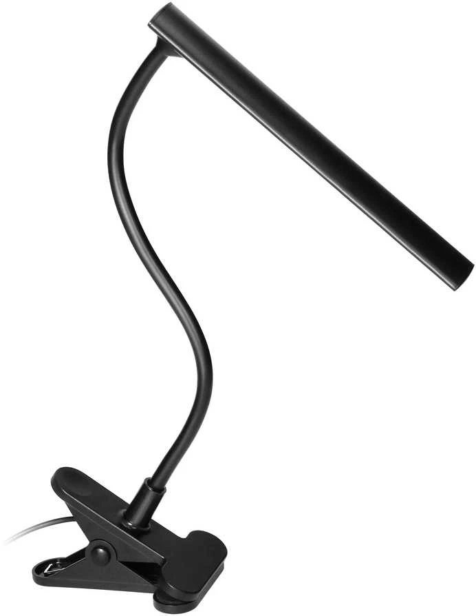 TERI II LED, stalinė lempa su segtuku, 5 W, 260 lm, 4000 K, juoda