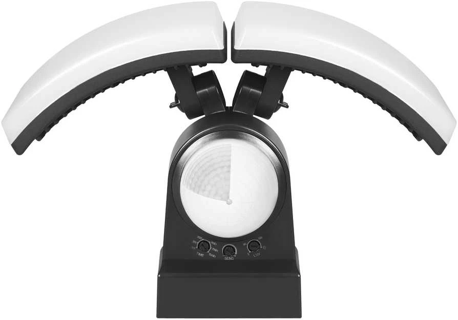 Orno TOS DUO LED 2x20W dvigubas sodo prožektorius su PIR, 2x1600lm, IP65, 4000K, PC, juodas