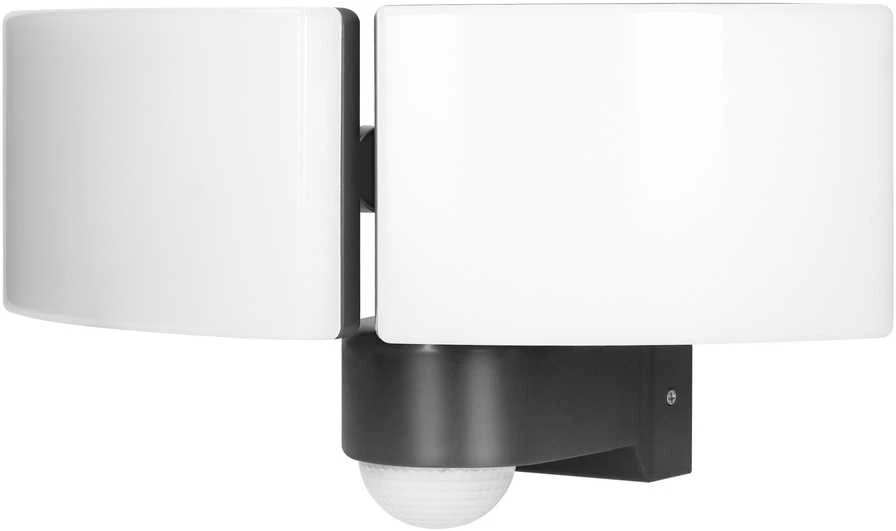 Orno TOS DUO LED 2x20W dvigubas sodo prožektorius su PIR, 2x1600lm, IP65, 4000K, PC, pilkas