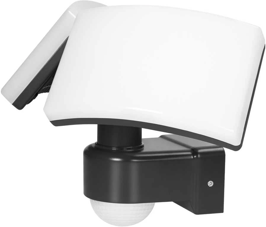 Orno TOS DUO LED 2x20W dvigubas sodo prožektorius su PIR, 2x1600lm, IP65, 4000K, PC, juodas