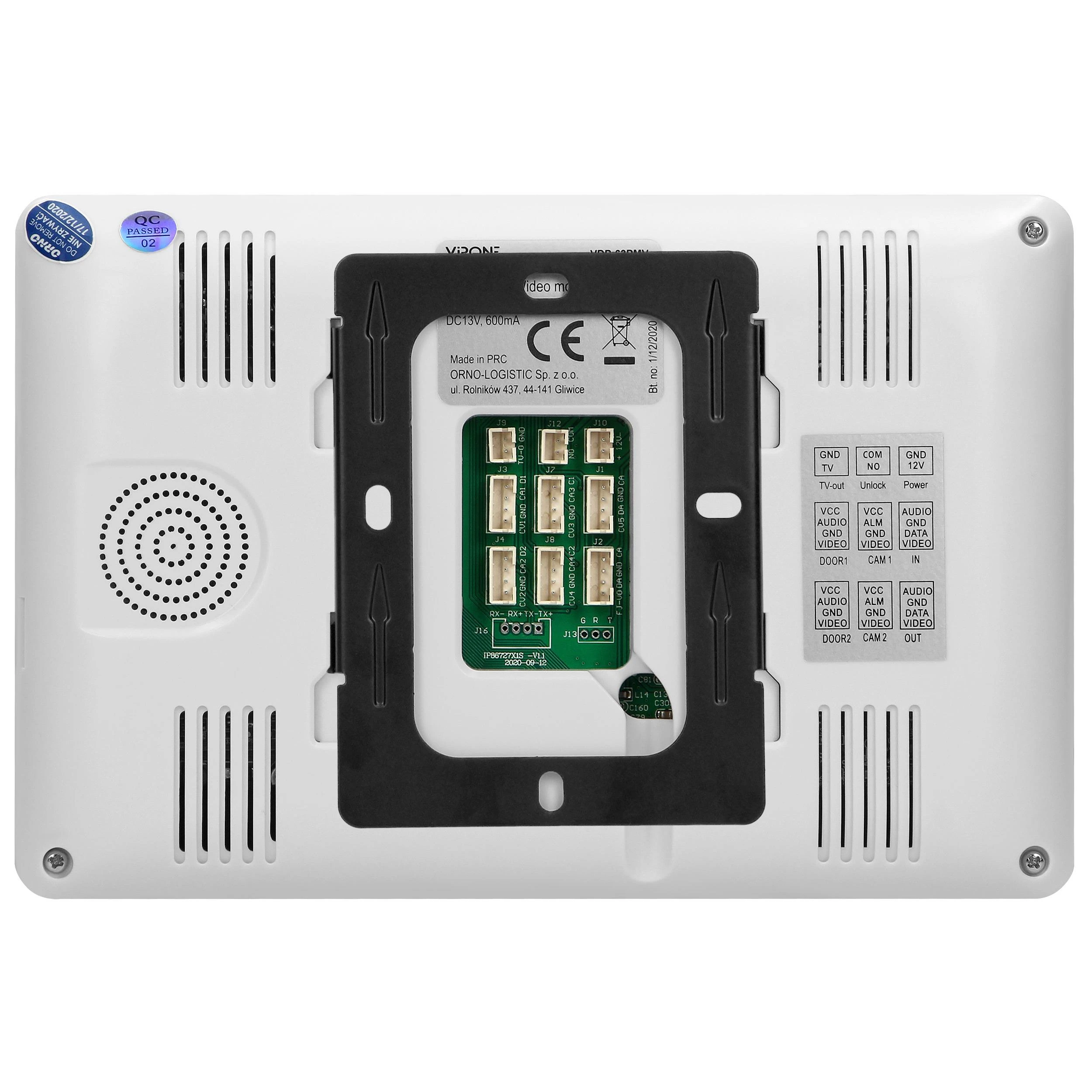 Orno Rinkinys Vaizdo domofono komplektas, be ragelio, spalvotas, LCD 7", OSD meniu, WI-FI + programėlė telefonui, vartų valdymas, baltas, VIFAR