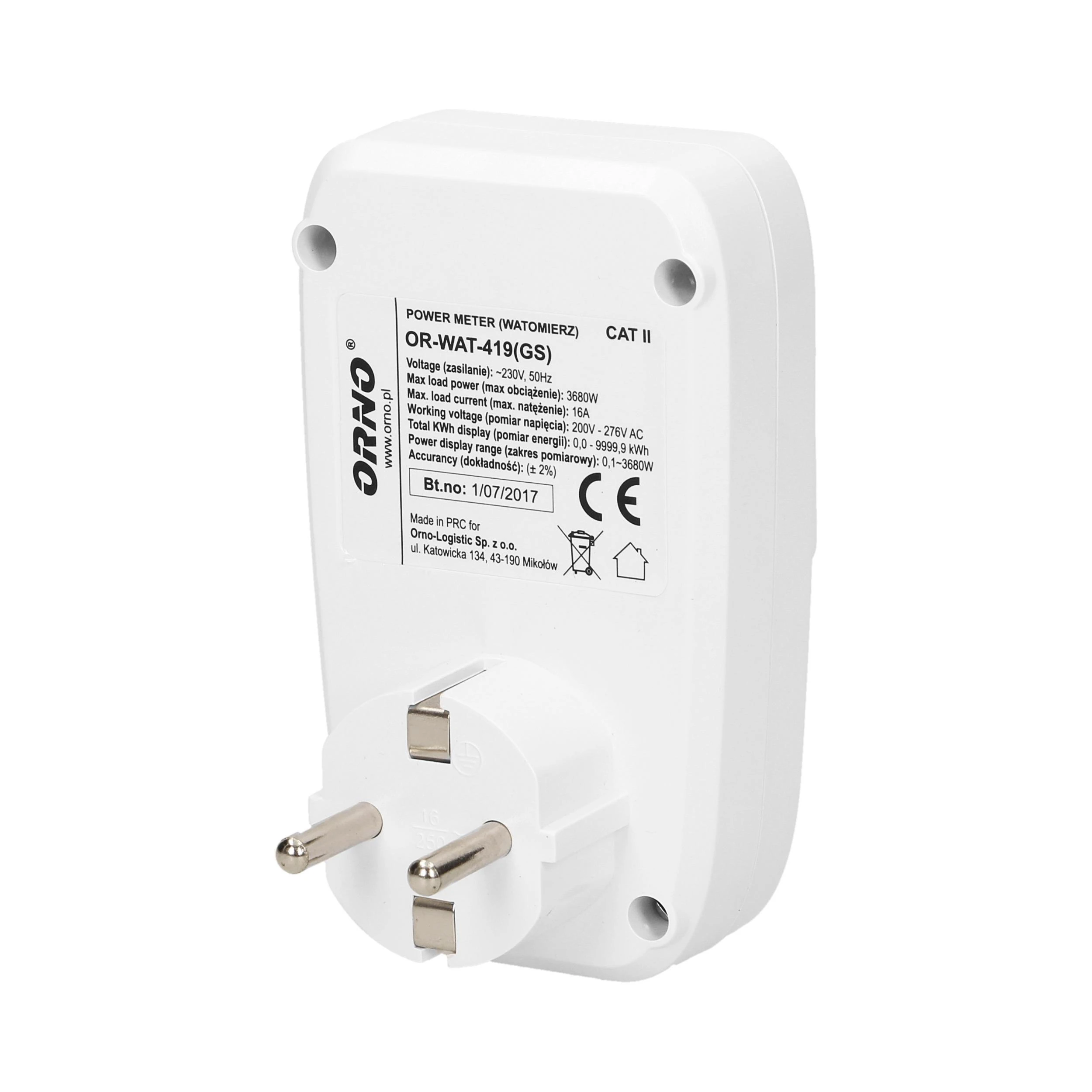 ORNO WATT METER WITH LCD DISPLAY | Energizer