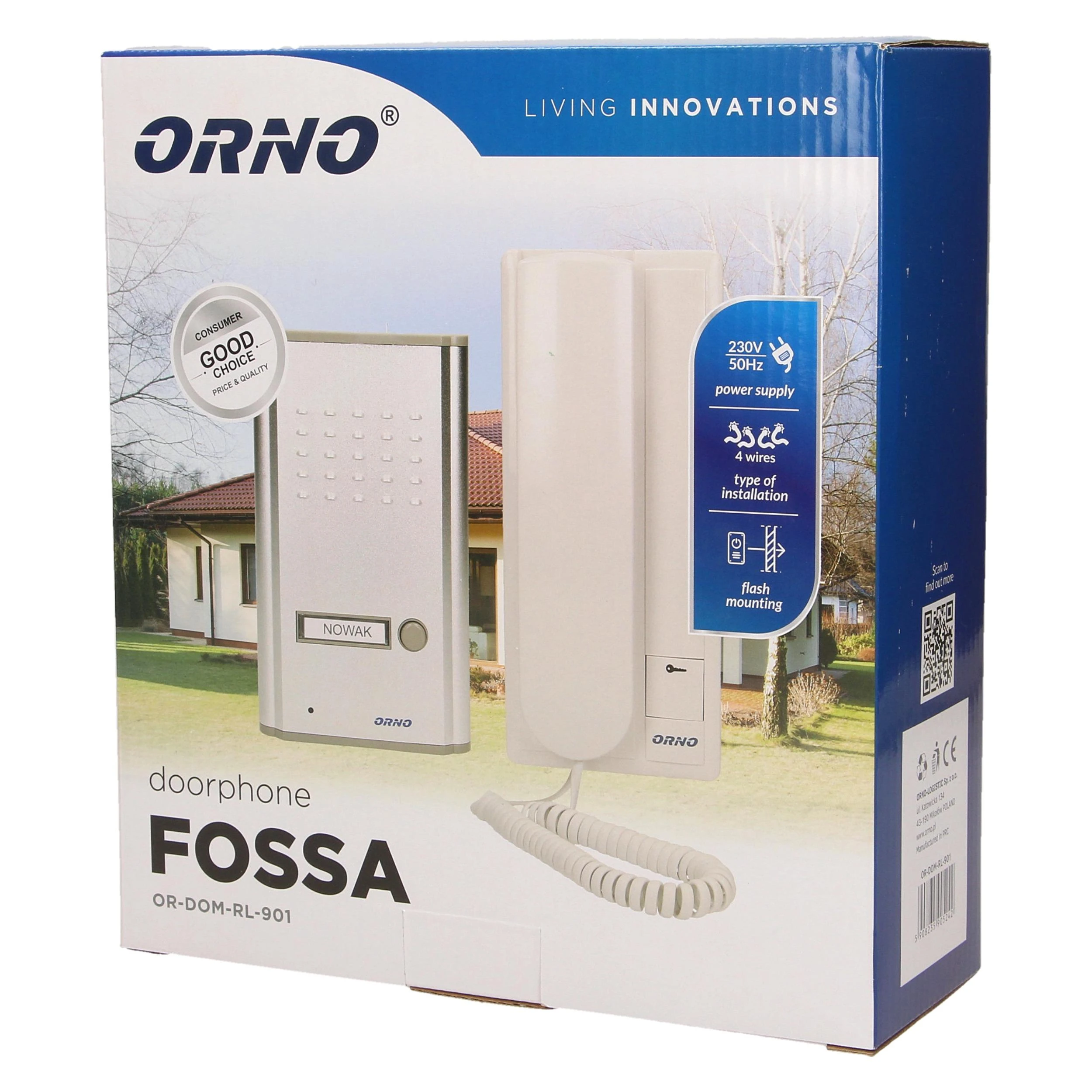 ORNO Rinkinys DOMOFONOWY FOSSA