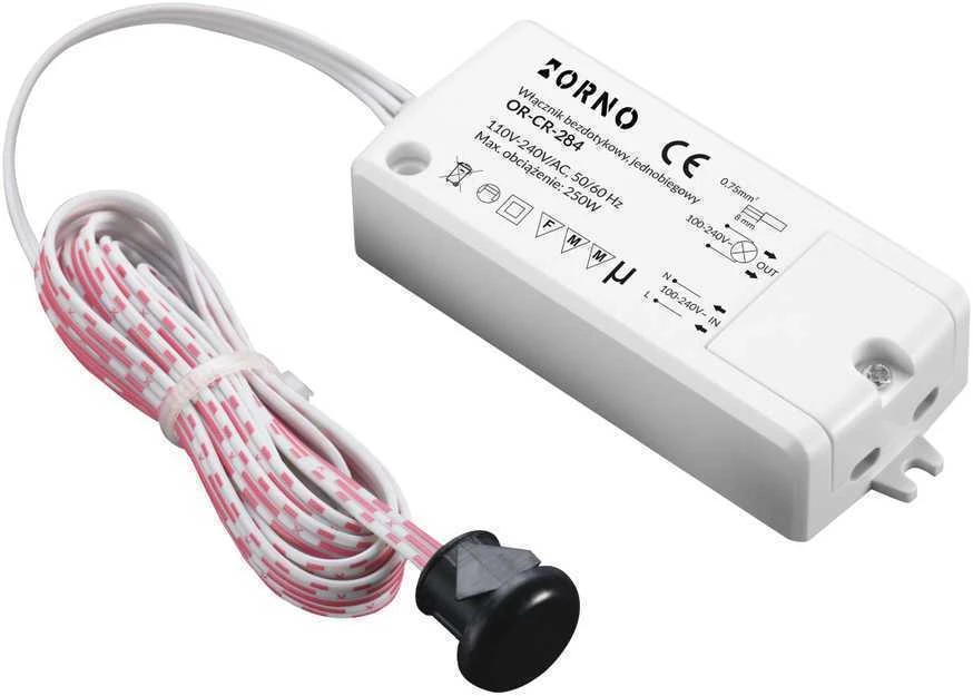 Orno Włącznik Bekontaktis jungiklis, vieno poliaus, IP20, 250 W