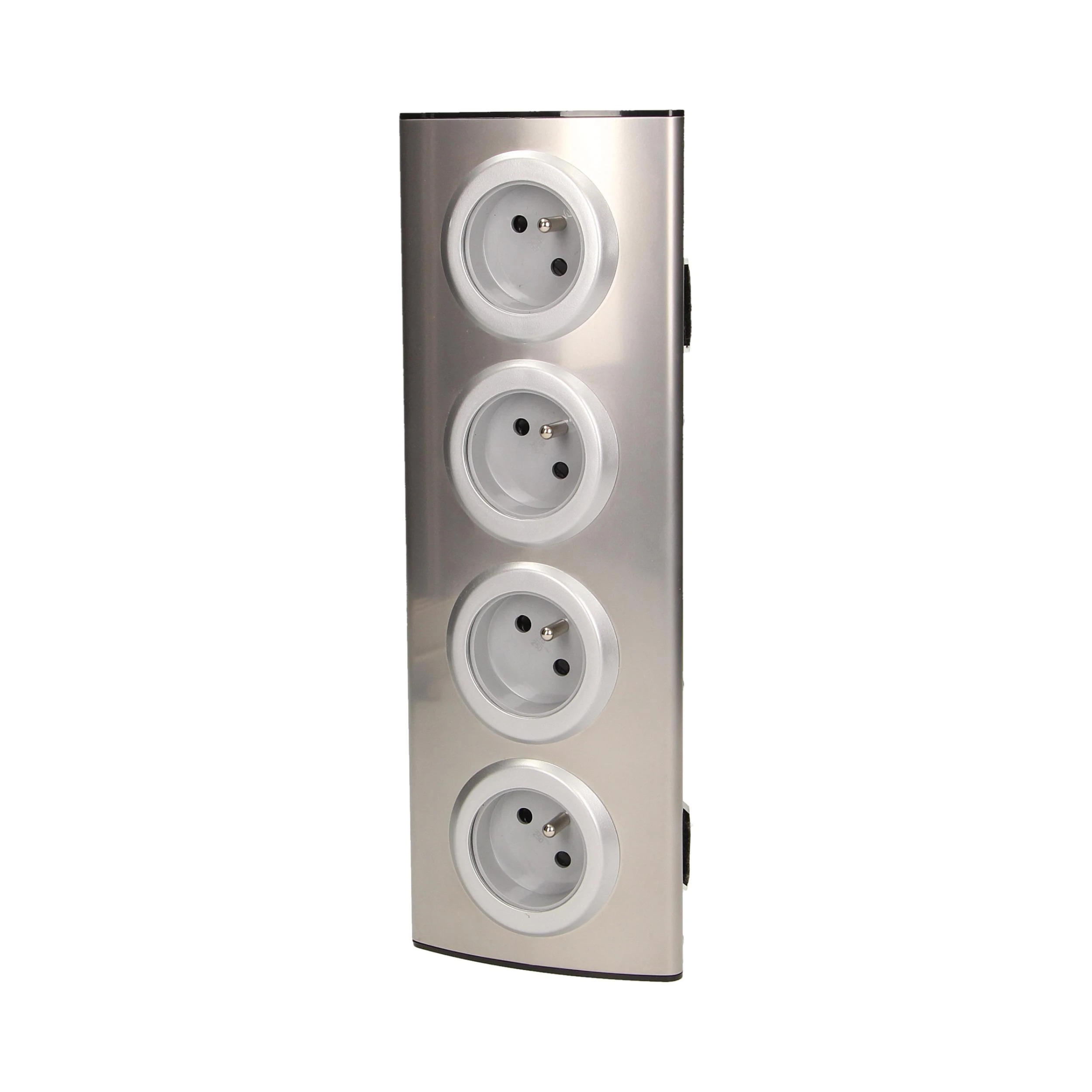Orno Lizdas Virtuvės baldų lizdas 4x2P+Z, tvirtinimas Velcro lipdukais, INOX