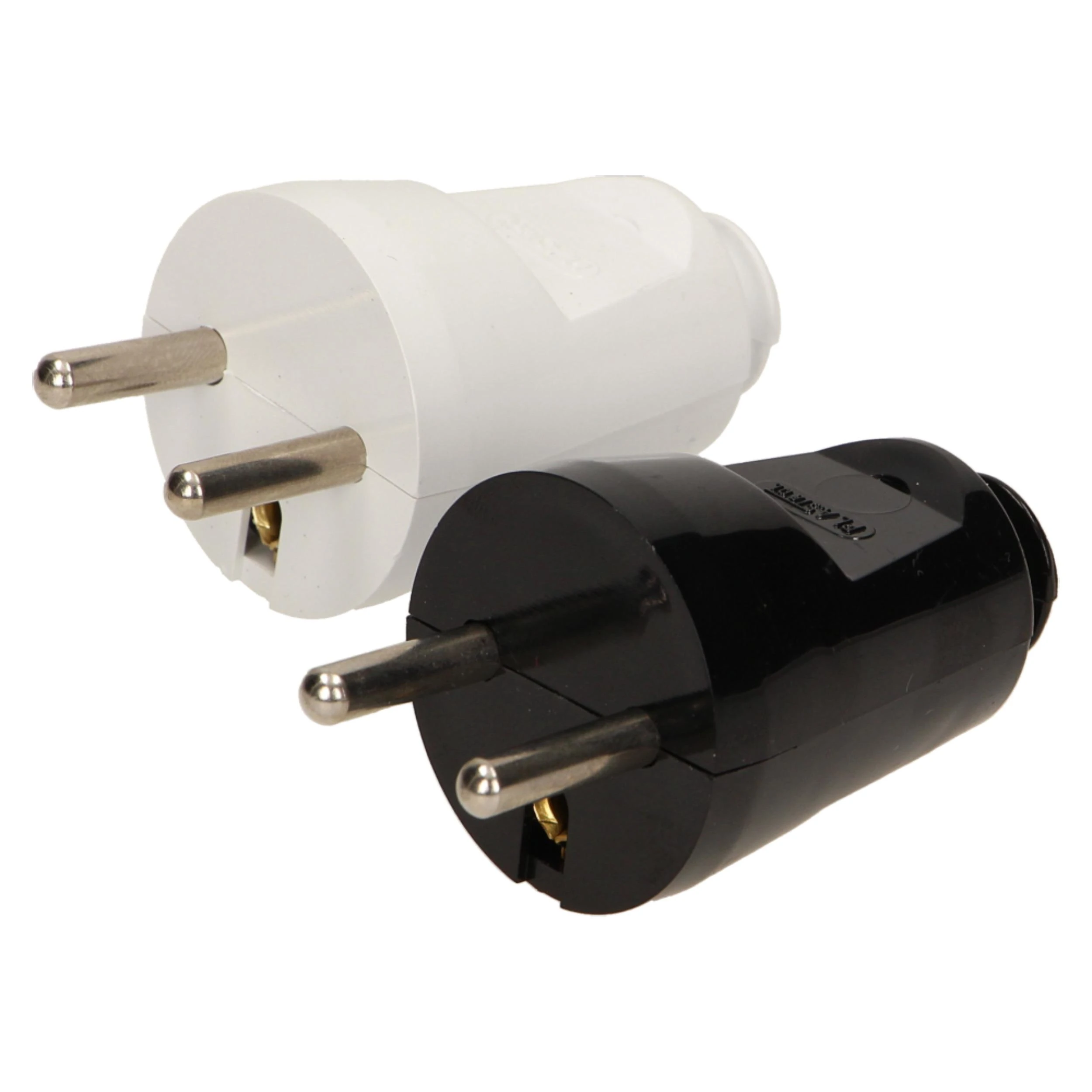 2285# Oem Tiesus kištukas WT-30 - į lizdą su įžeminimu - juodas