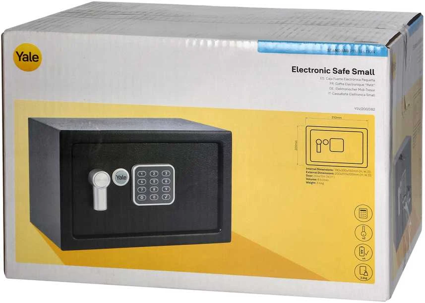Seifas - Yale YSV/200/DB2 Laisvai Stovintis Plieninis 8.6L Juodas
