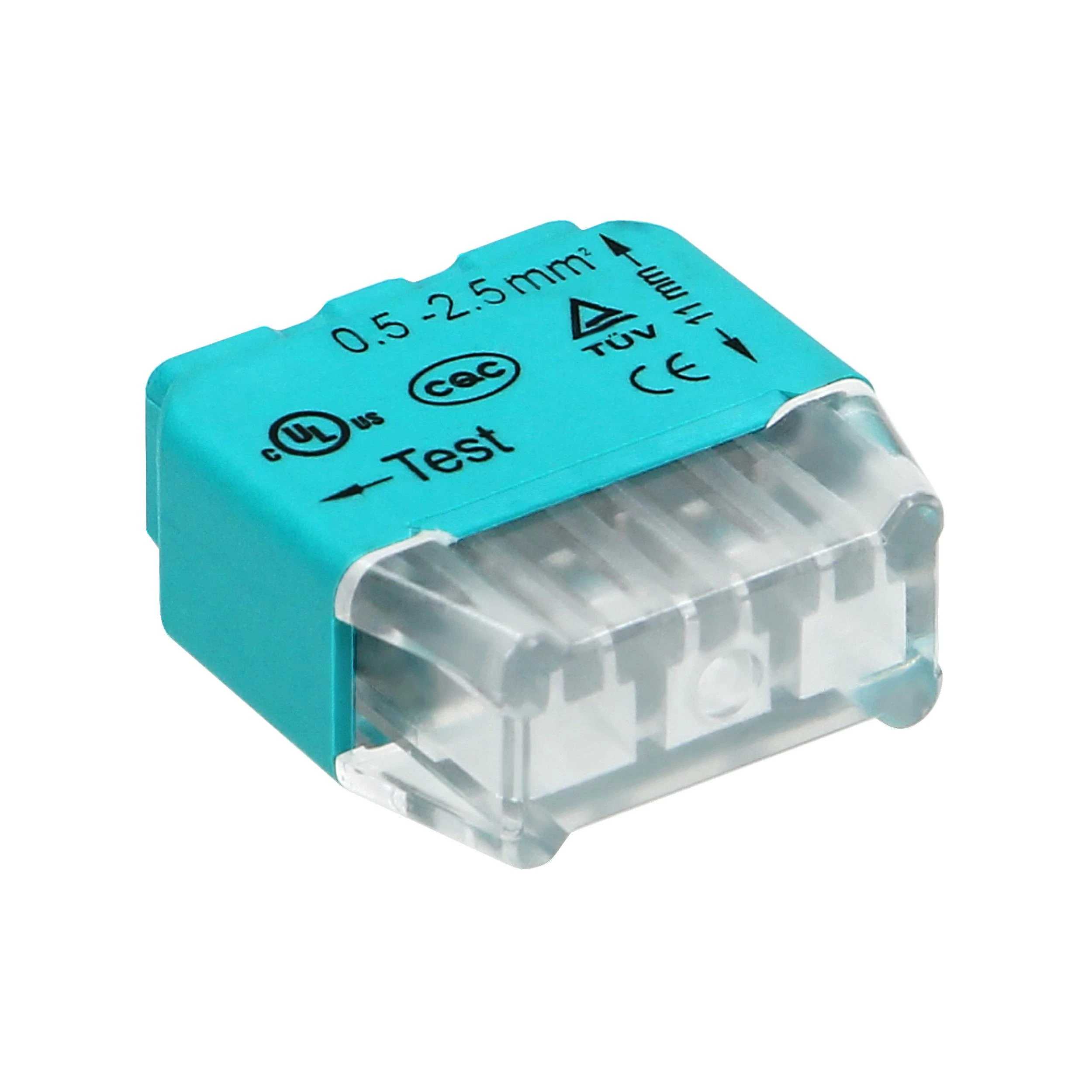 Orno Złączka 3 laidų įspaudžiama instaliacinė jungtis; 0,75–2,5 mm² laidui; IEC 300 V / 24 A; 10 vnt. lizdinėje pakuotėje.