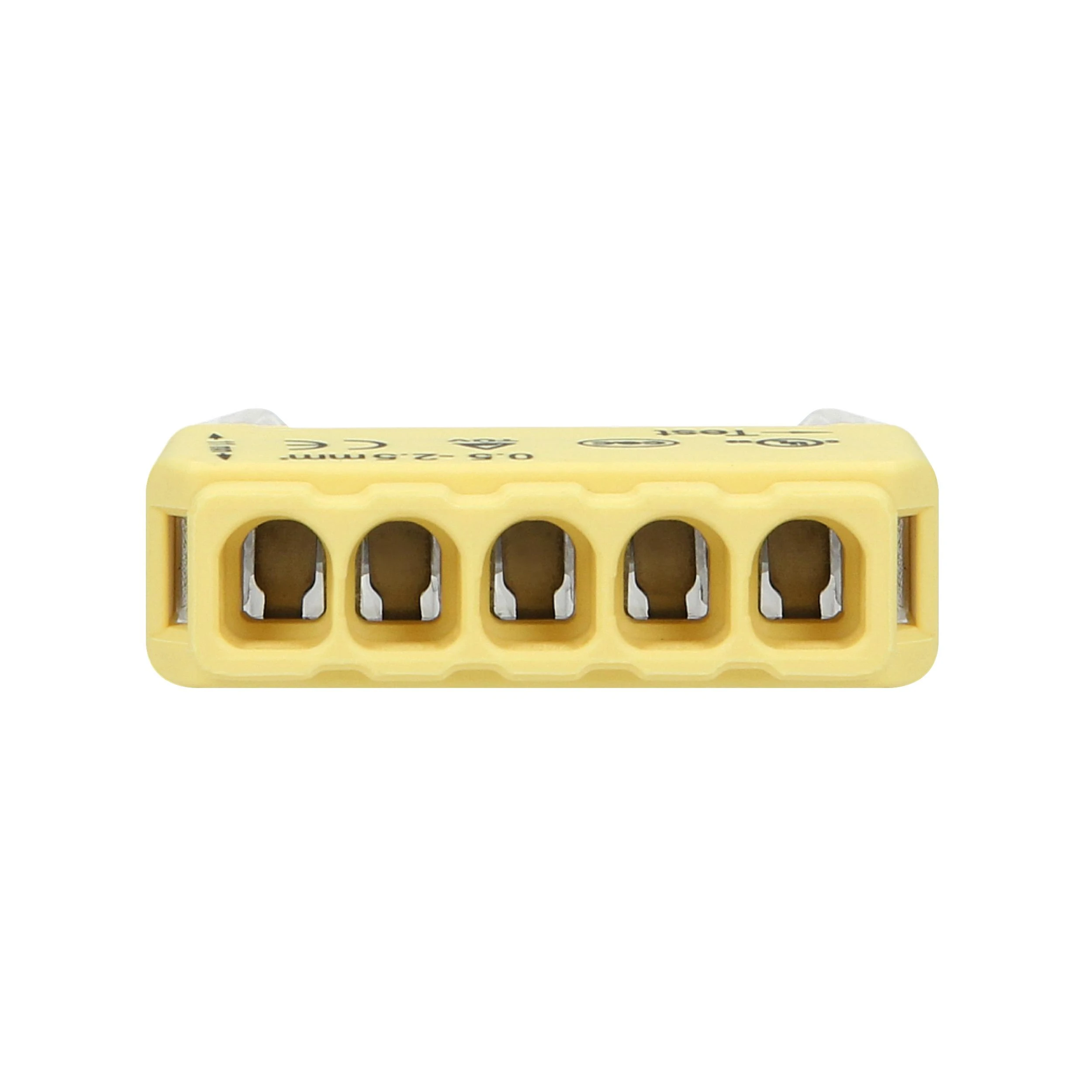 Orno Złączka 5 laidų įspaudžiama instaliacinė jungtis; 0,75–2,5 mm² laidui; IEC 300V/24A; 10 vnt. lizdinė pakuotė.