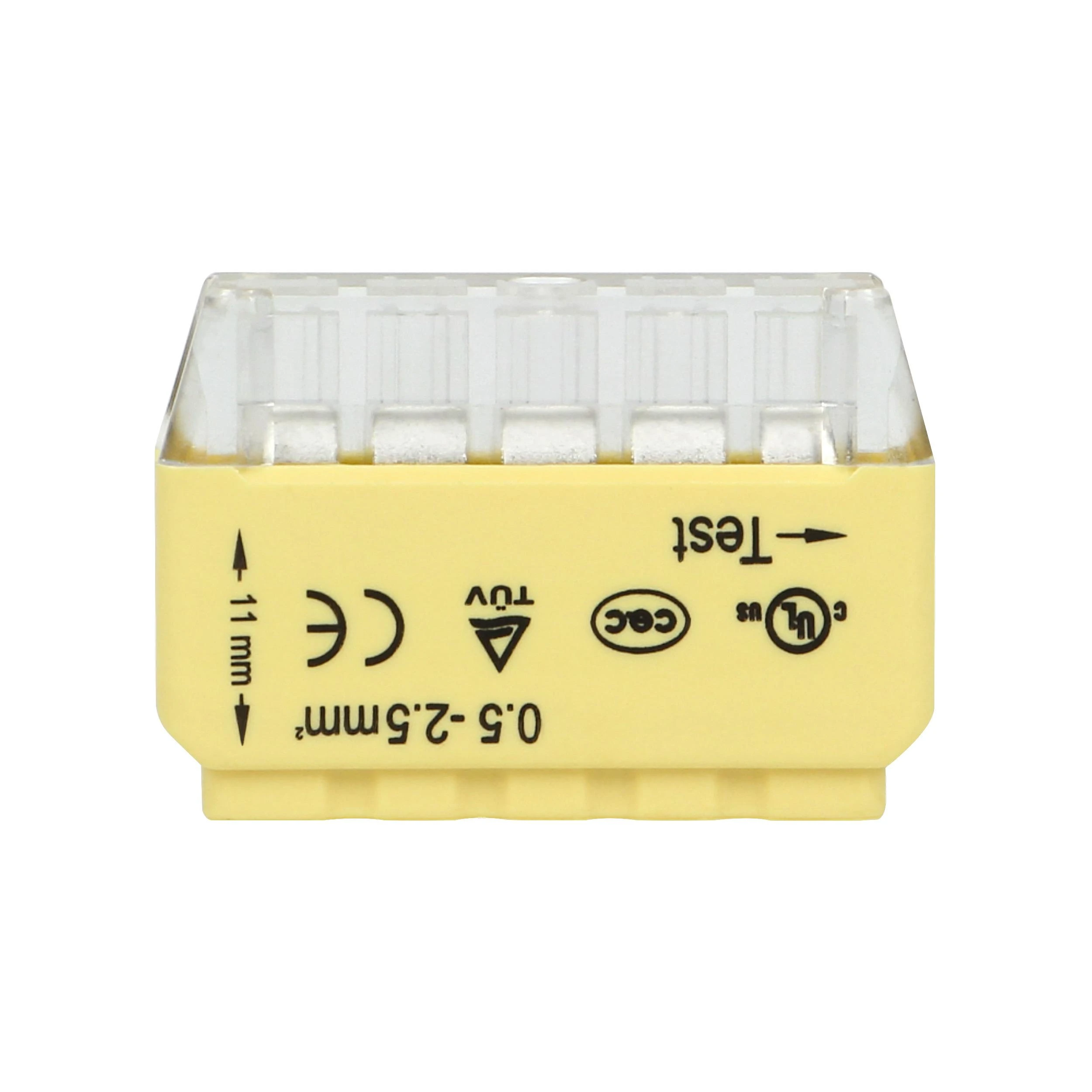 Orno Złączka 5 laidų įspaudžiama instaliacinė jungtis; 0,75–2,5 mm² laidui; IEC 300V/24A; 10 vnt. lizdinė pakuotė.