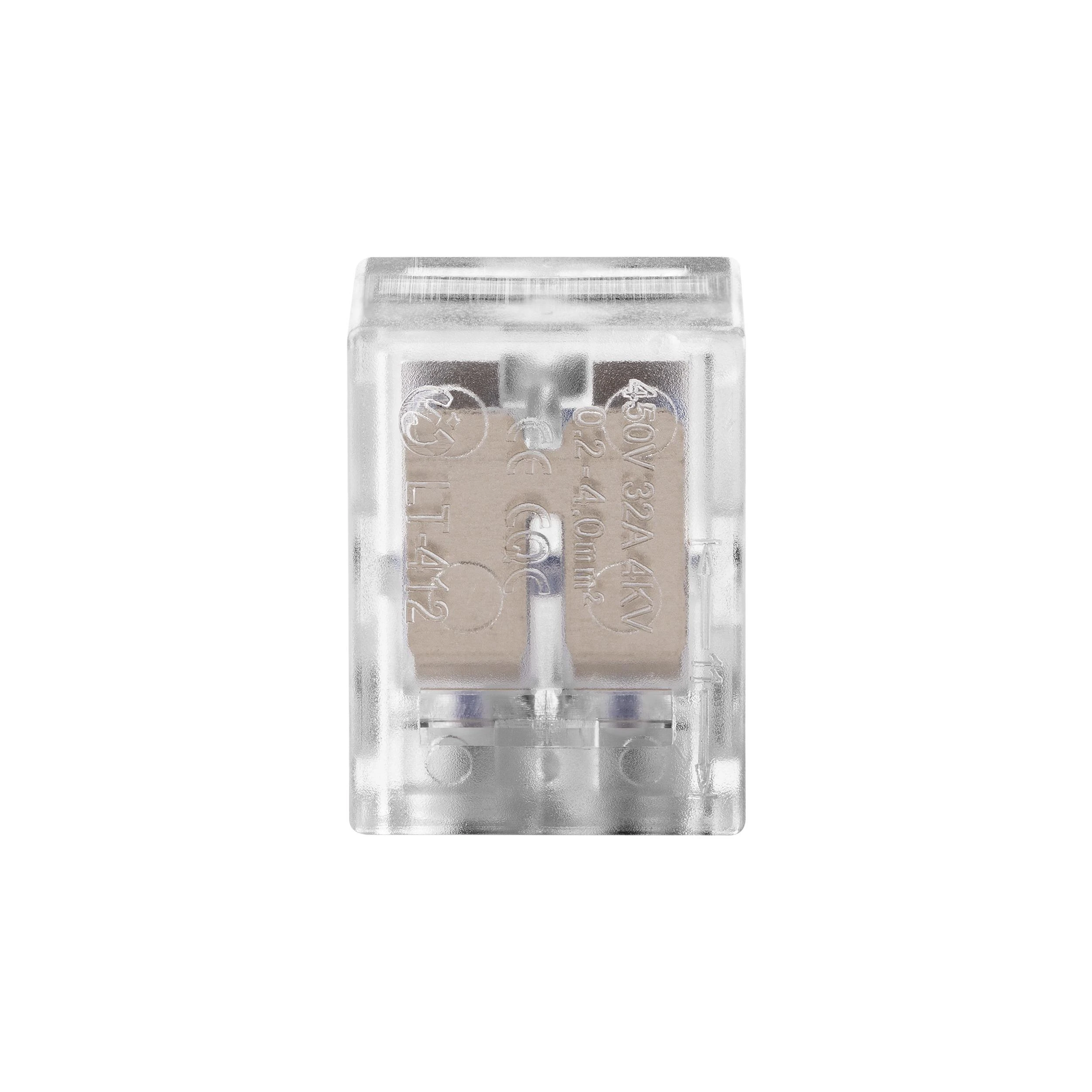 Orno Złączka 2 laidų kompresinė instaliacinė jungtis; bet kokiam 0,75–4 mm² laidui; IEC 450 V / 32 A; 10 vnt. lizdinėje pakuotėje.