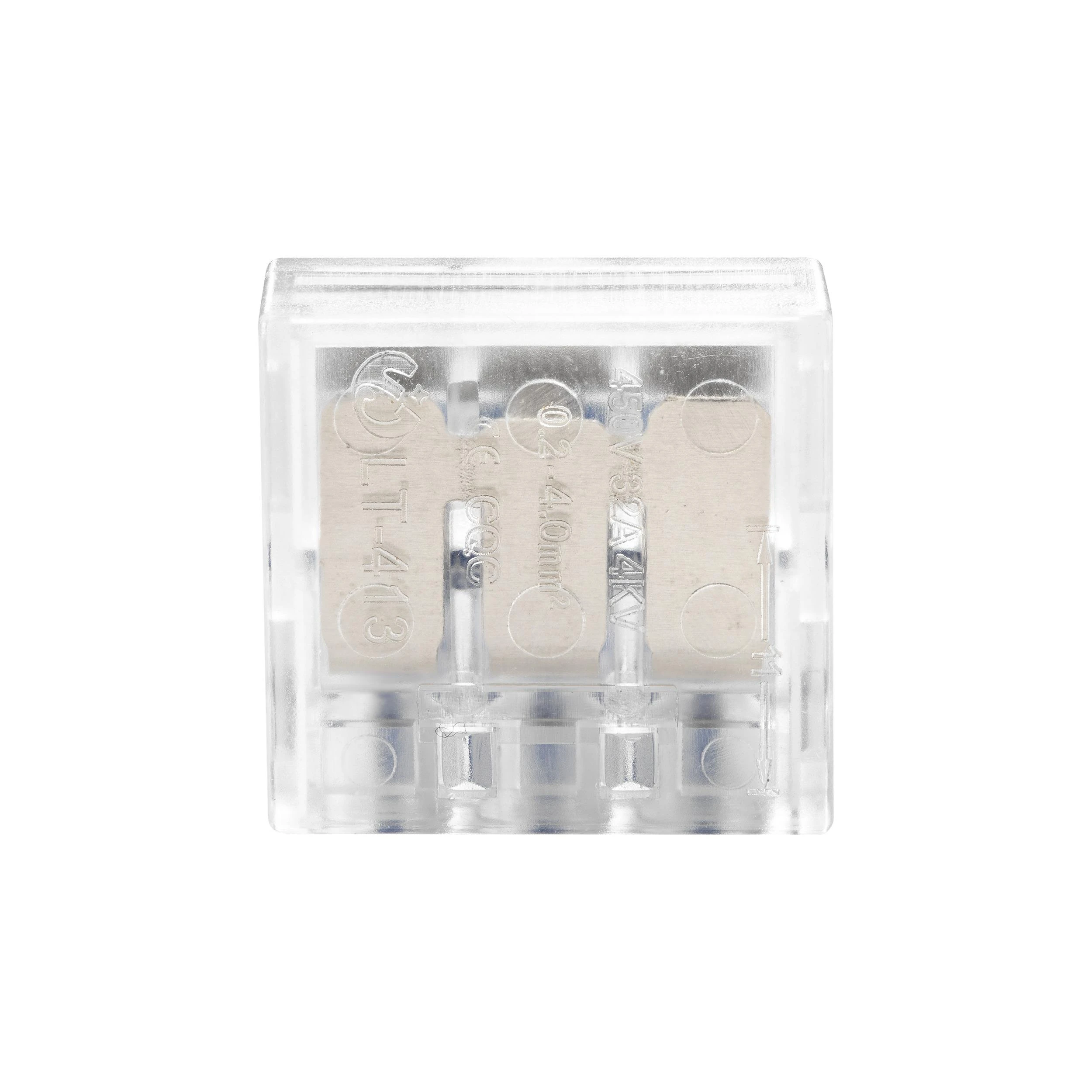 Orno Złączka 3 laidų kompresinė instaliacinė jungtis; bet kokiam 0,75–4 mm² laidui; IEC 450 V / 32 A; 6 vnt. lizdinėje pakuotėje.