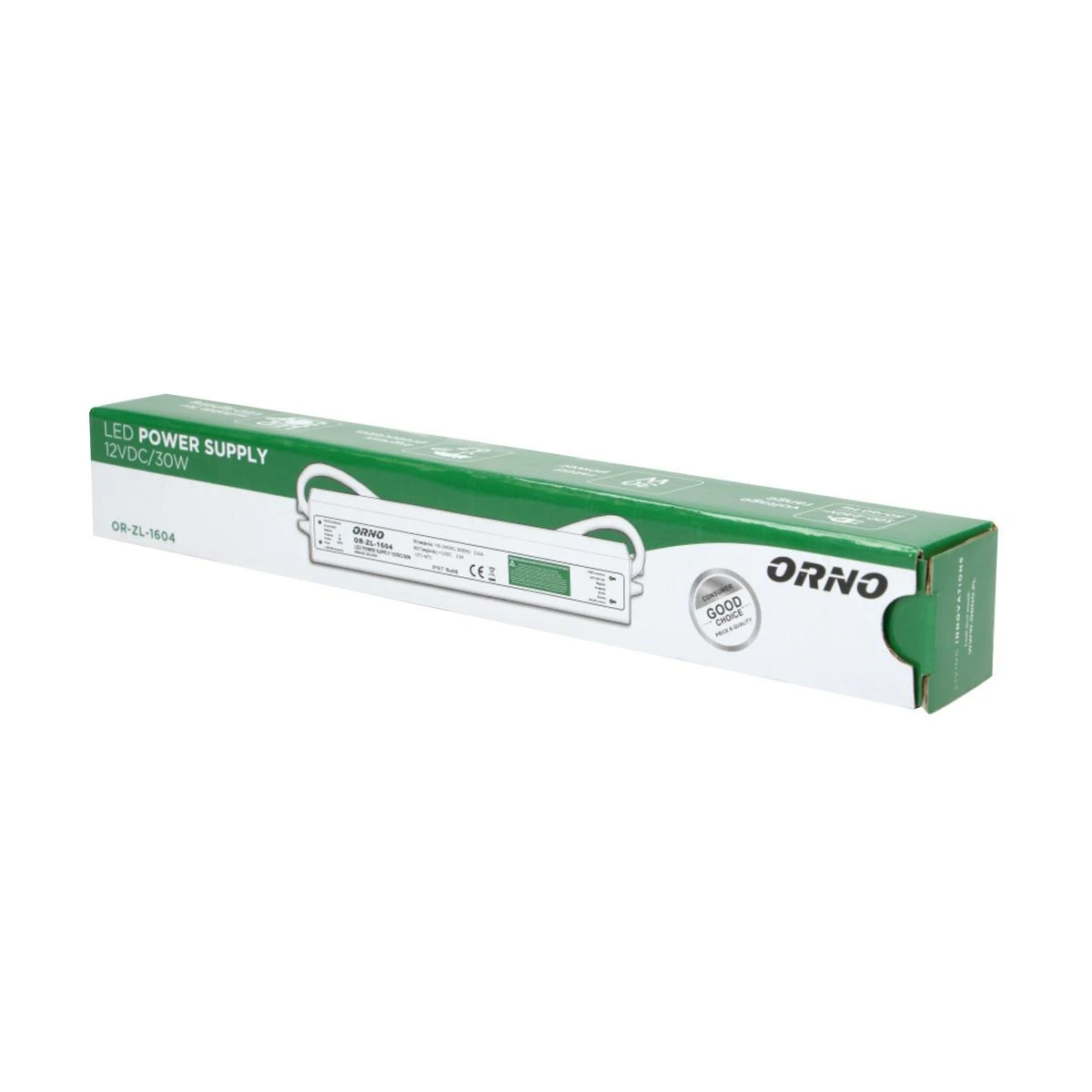 Orno Maitinimo šaltinis LED maitinimo šaltinis 12 VDC 30 W, IP67