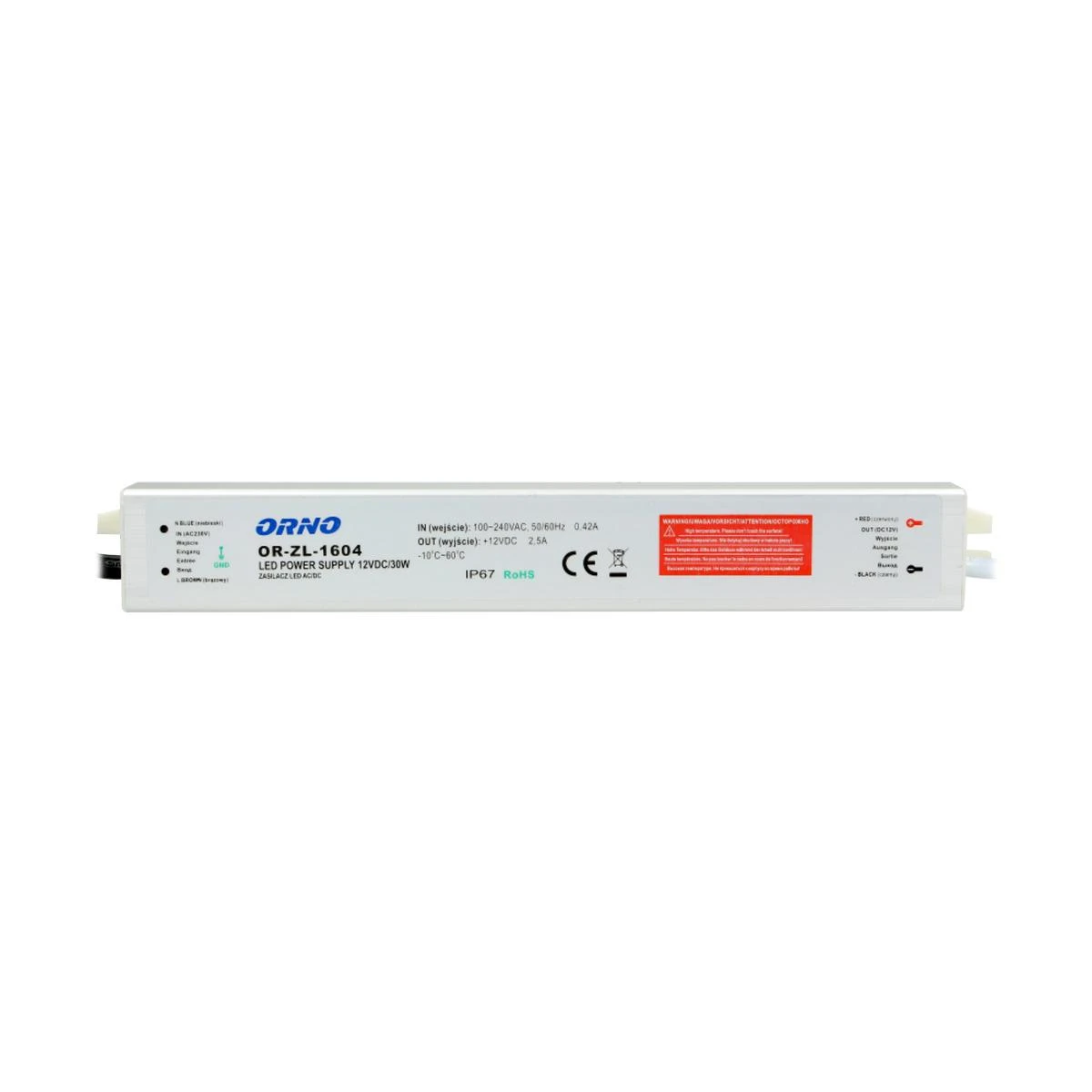 Orno Maitinimo šaltinis LED maitinimo šaltinis 12 VDC 30 W, IP67