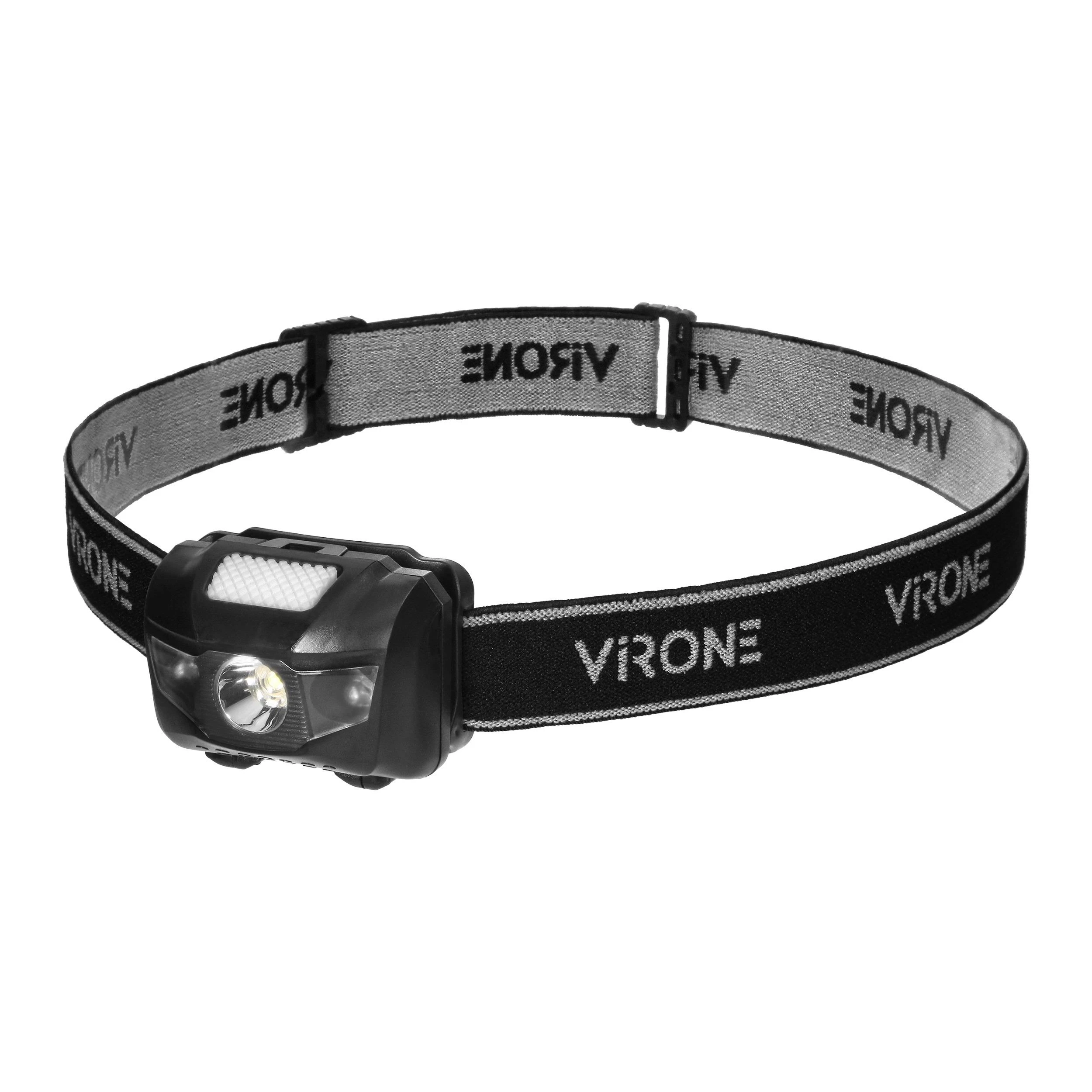 Orno LED žibintas ant galvos VIRONE, 3W, 6000K, 70lm, elementai 3xAAA (neįeina), juodos sp