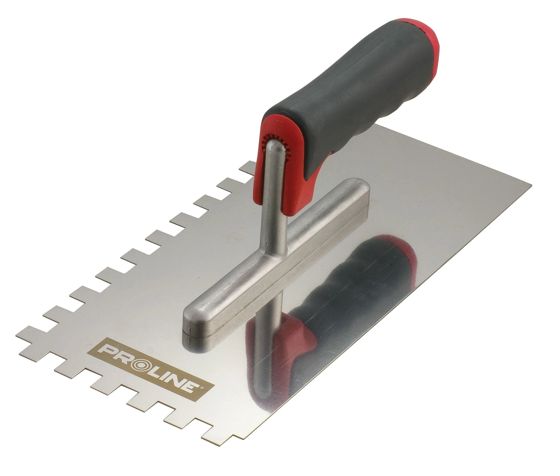 Paca Nerūdijančio plieno mentelė 270 * 130 mm, 12 * 12 įpjovų, dviejų komponentų rankena, aliuminio prolinas