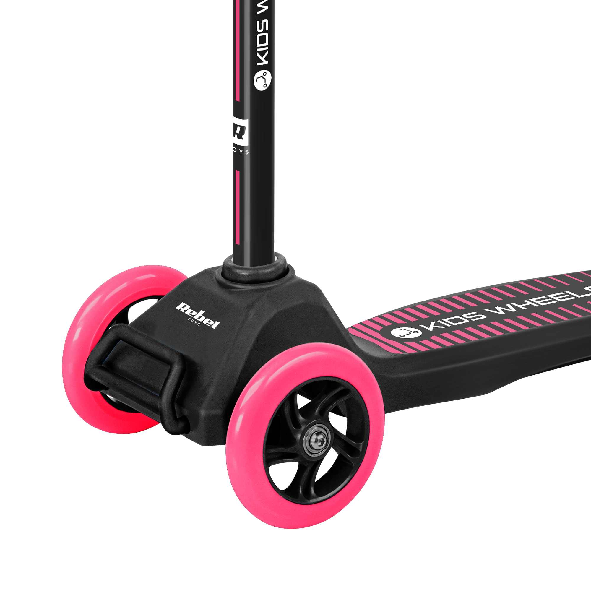 Triratis paspirtukas REBEL KIDS WHEELS, Rožinis