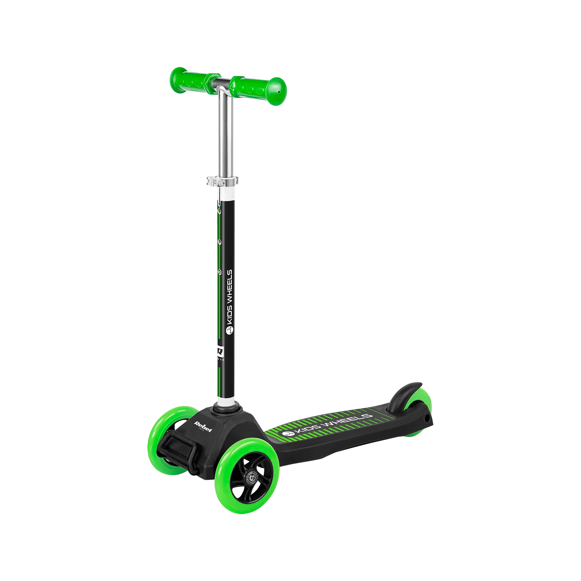 Triratis paspirtukas REBEL KIDS WHEELS, Žalias