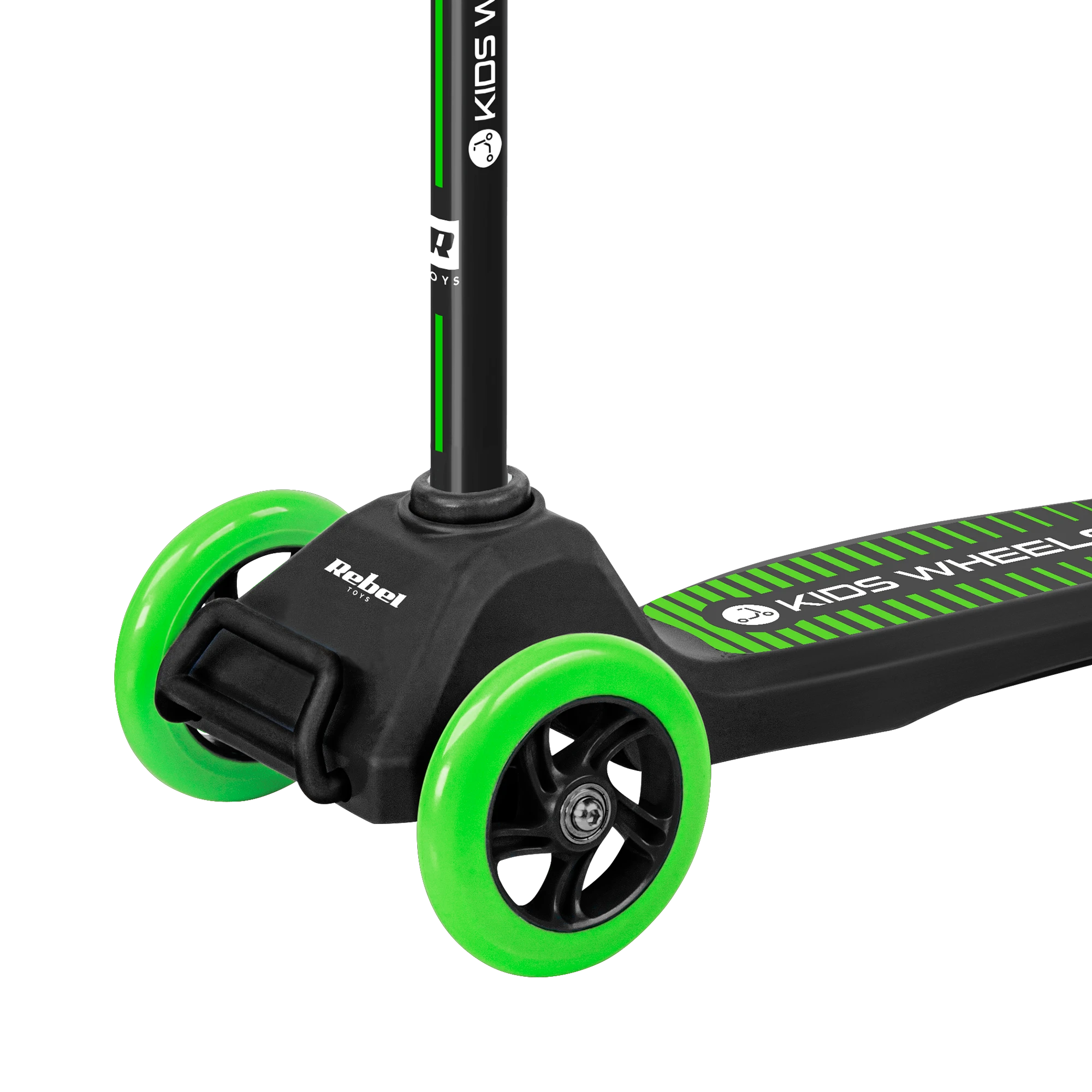 Triratis paspirtukas REBEL KIDS WHEELS, Žalias