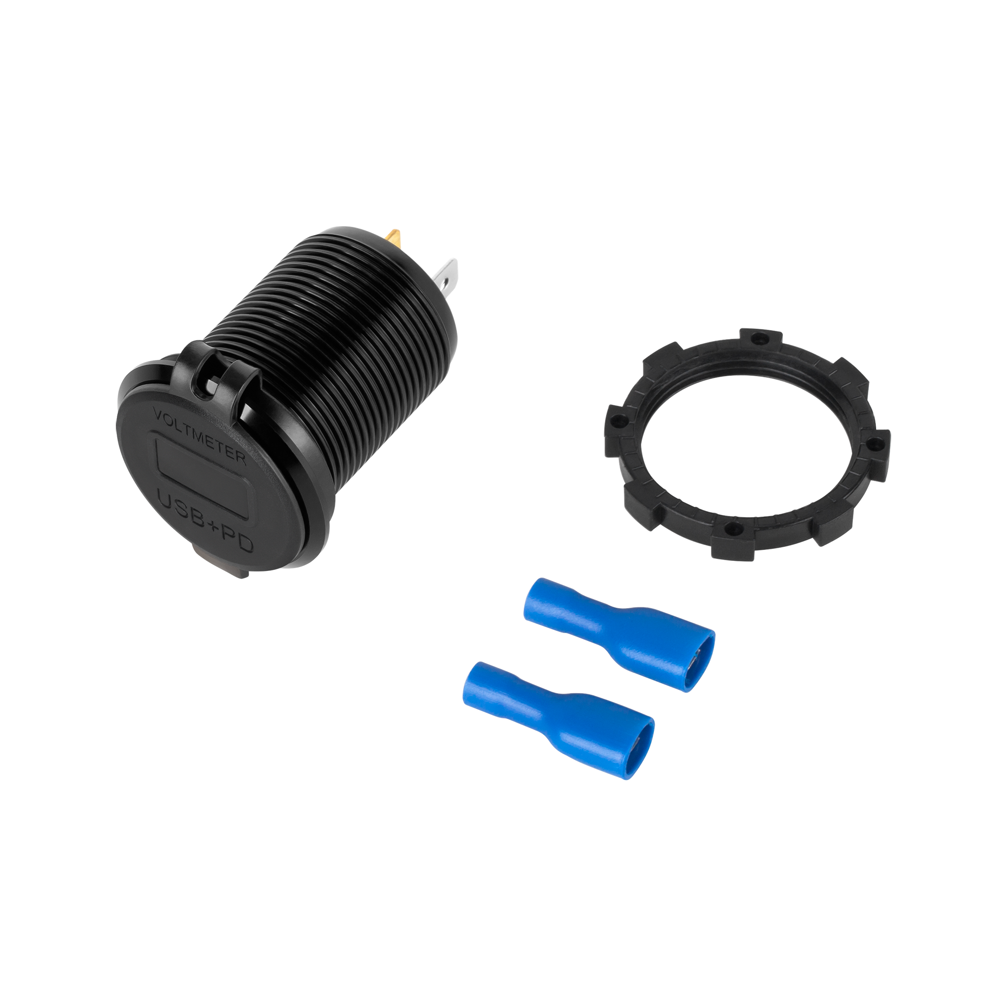 Peiying Automobilinis įkroviklis USB - USB C su Quick Charge Power Delivery ir įtampos matuokliu 48W