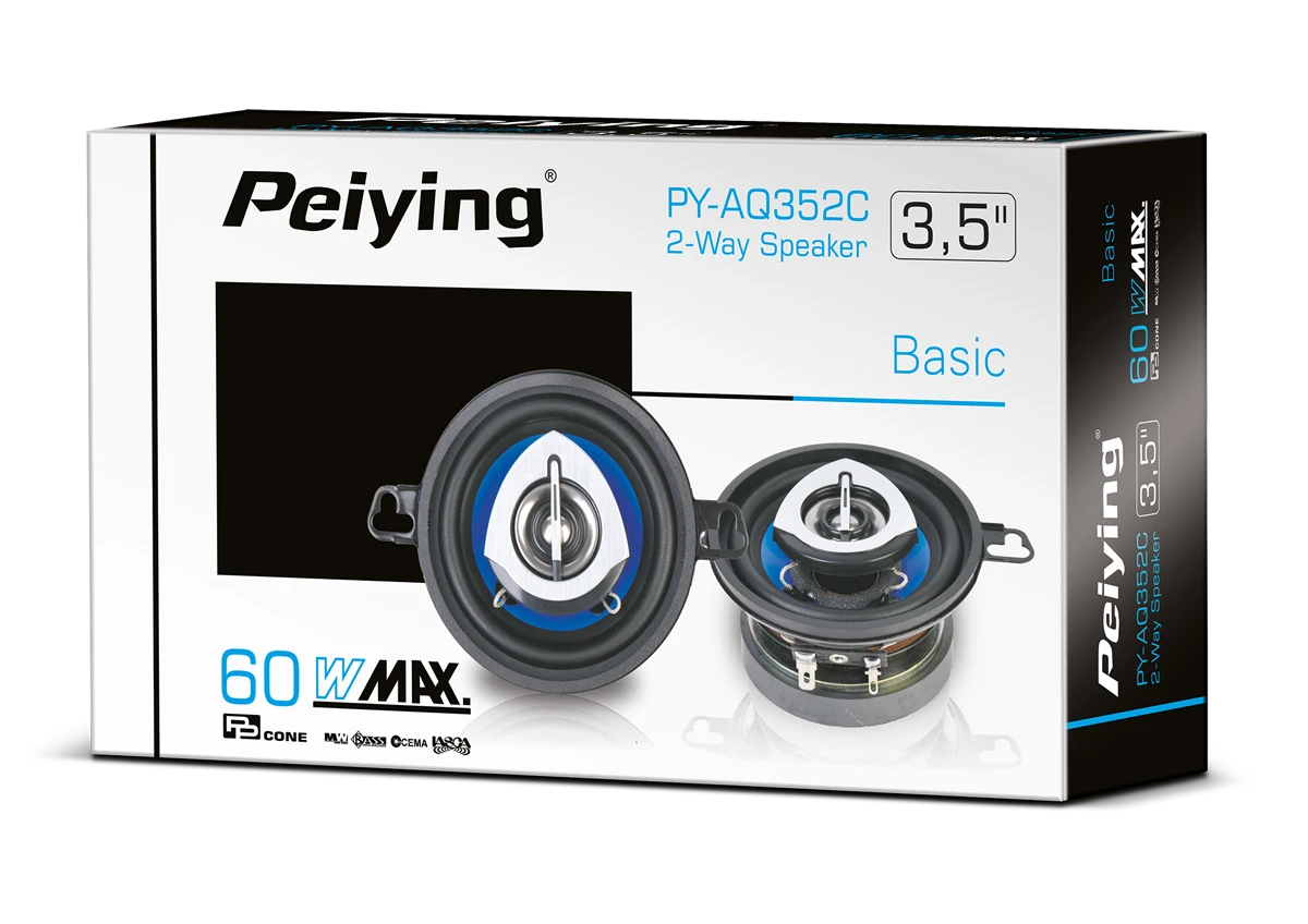 Peiying Automobilio garsiakalbis PY-AQ352C 3.5"
