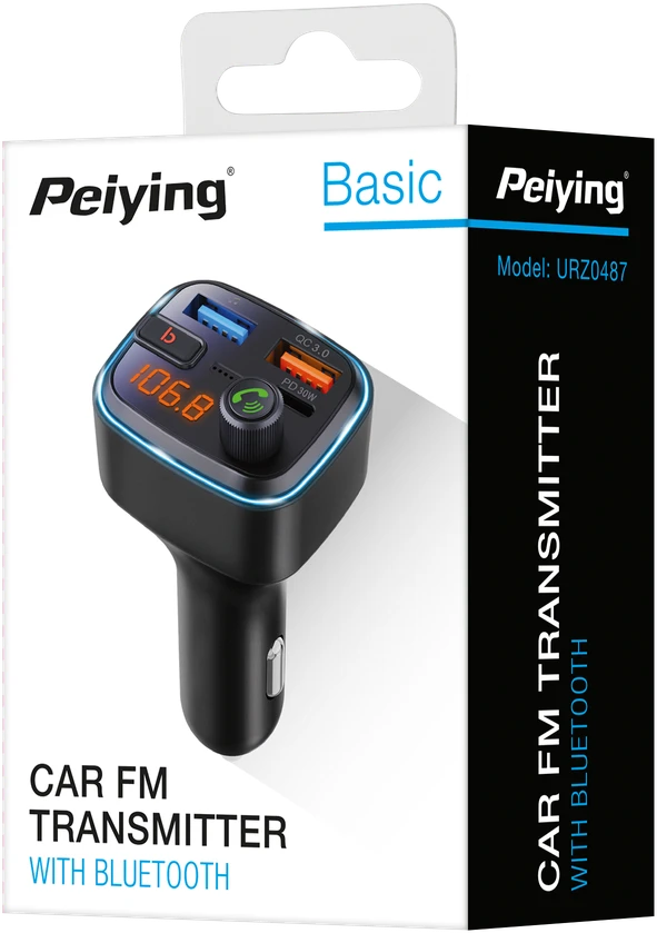 Peiying Automobilinis FM siųstuvas su Bluetooth funkcija
