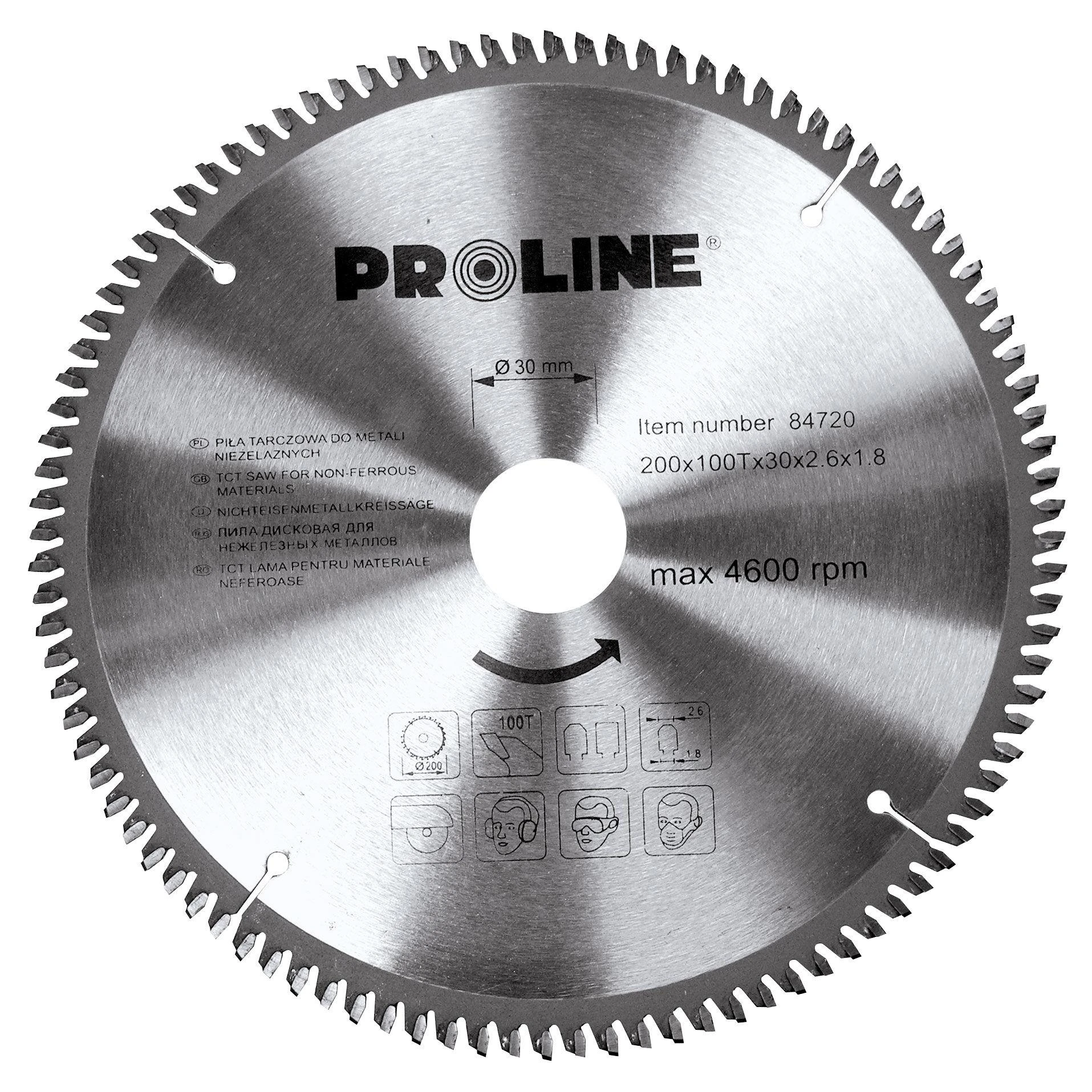 Piła Diskinis pjūklas spalvotiesiems metalams 250*100t*30/20/16mm proline