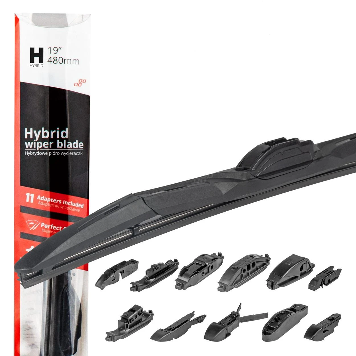 Valytuvo šluotelė „amio hybrid multiconnect“ 16 colių 400 mm 40 cm 11 adapterių amio-02203