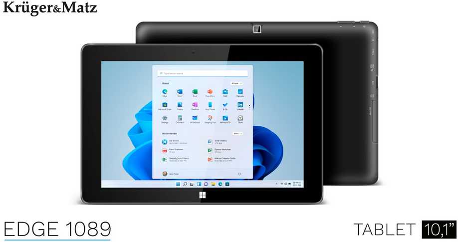Planšetinis kompiuteris Kruger & Matz Edge 1089S 10.1" 4GB / 128GB Wi-Fi Windows 11 Pro