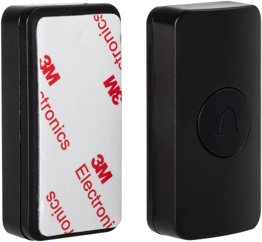 Plastrol Emos Wireless durų skambutis su tinklo nuotolinio valdymo pulteliu DS-2B/C juodas