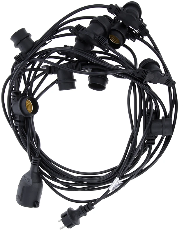 TelForceone Light Girland 12m 10 lizdų E27 IP65