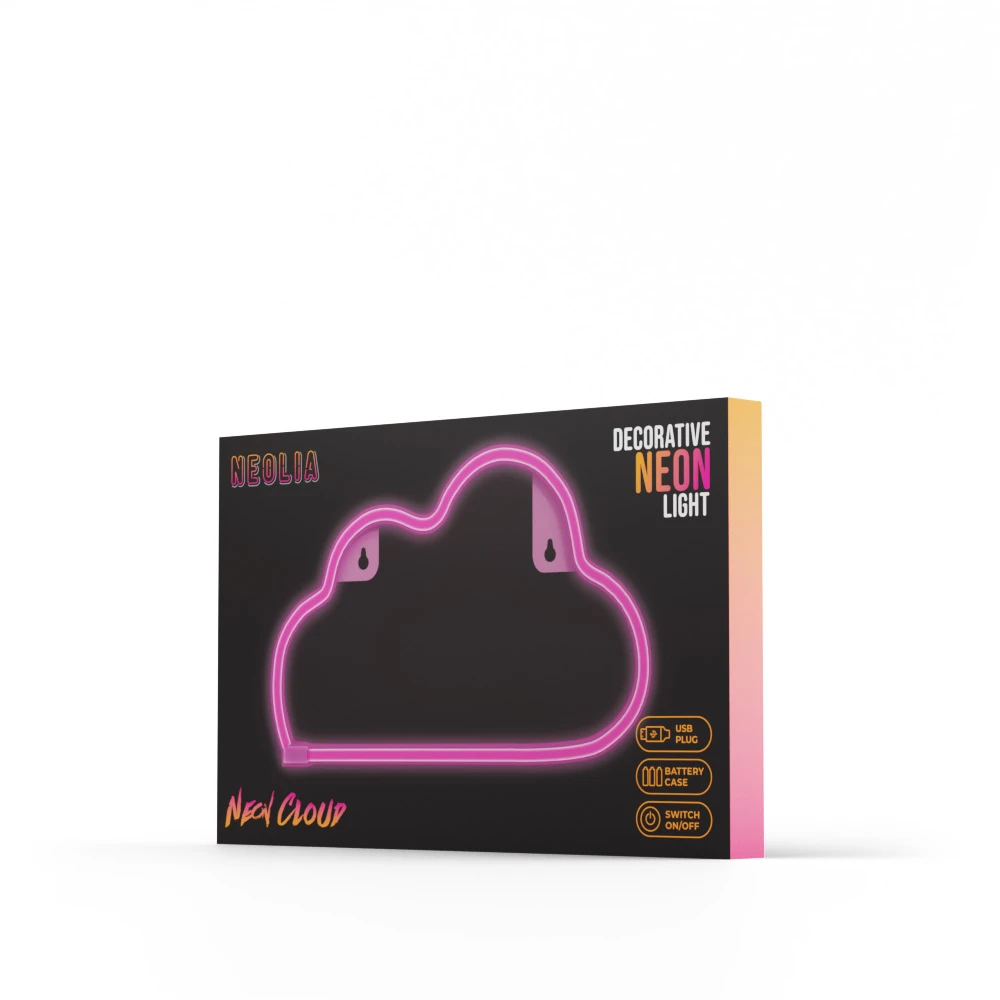 Neon LED Light Debesis rožinė NNE25 Neolia