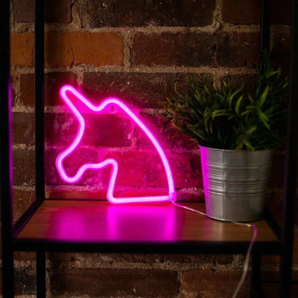 Plastrol Neon LED Light Vienaragis rožinė Bat + USB FLNE01 Forever Light