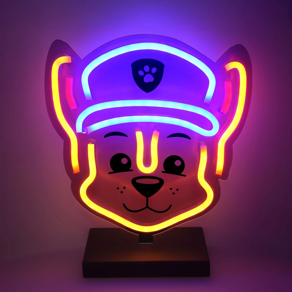 Psi Patrol Neoninė LED lempa su stovu Paw Patrol – Chase OW-120346