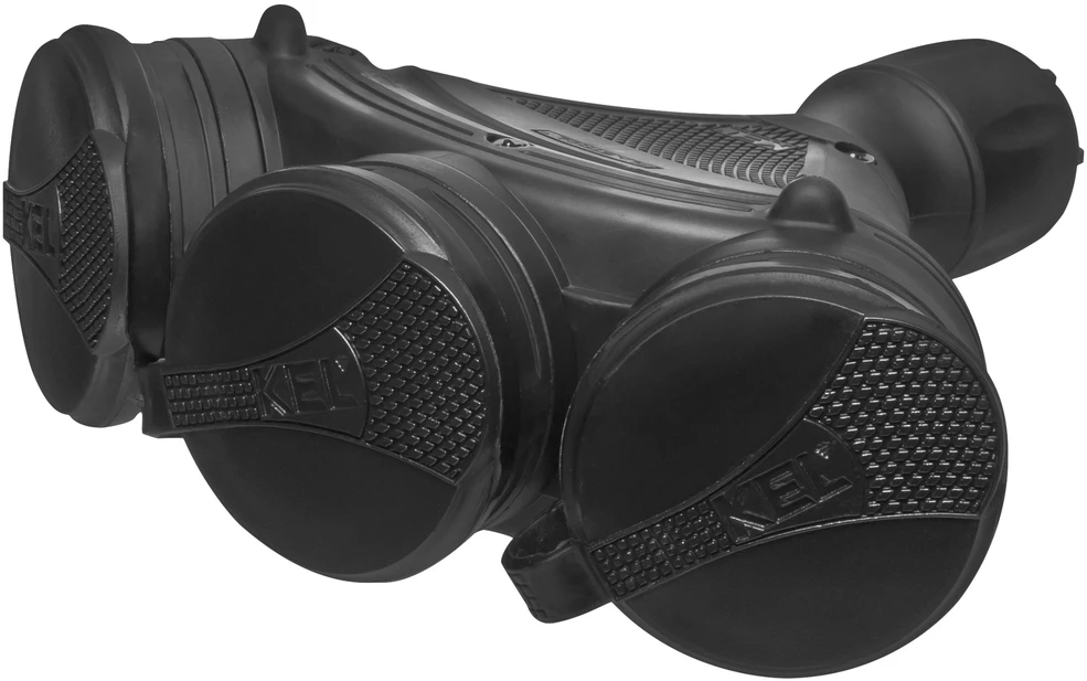 Plastrol 98-221# Lizdas gn-x3 trigubas su įžeminimu, juodas/juodas hermetiškas, IP54