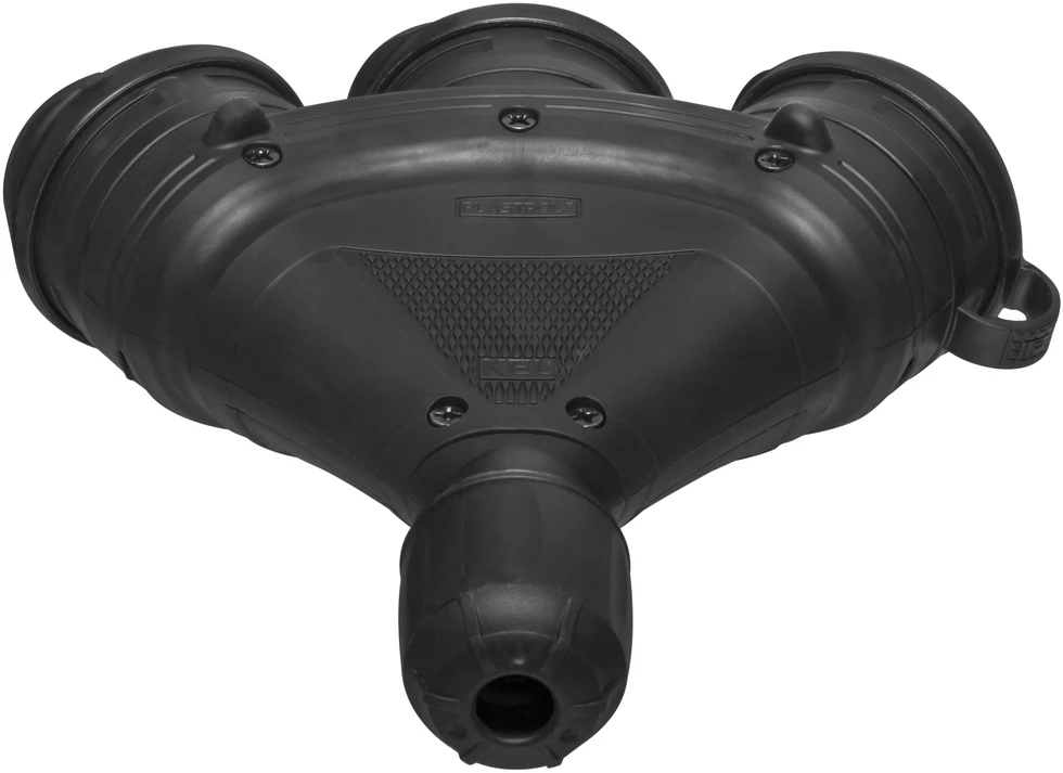 Plastrol 98-221# Lizdas gn-x3 trigubas su įžeminimu, juodas/juodas hermetiškas, IP54