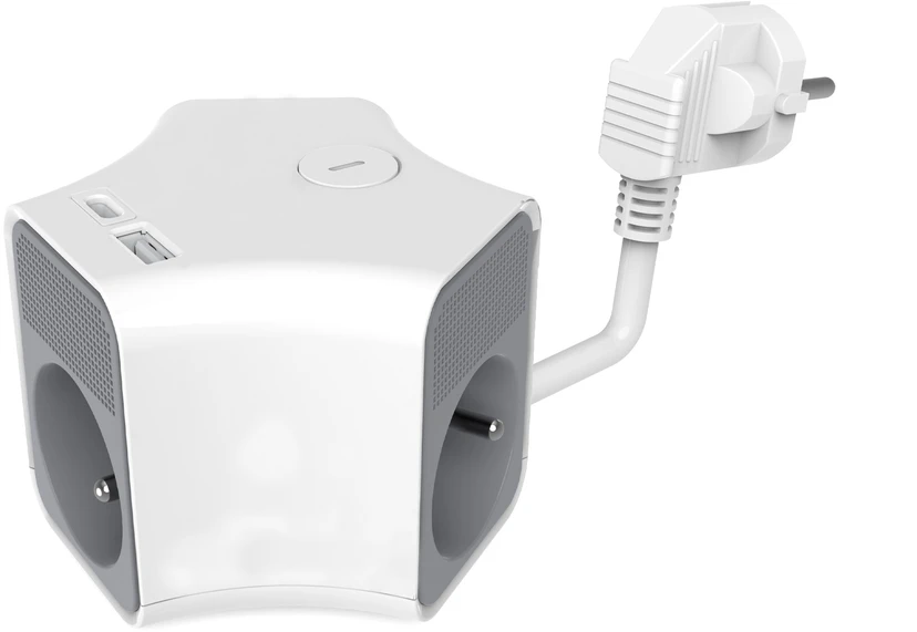 Plastrol Przedłużacz 3-gniazdowy su włącznikiem i gniazdami usb-a i usb-c