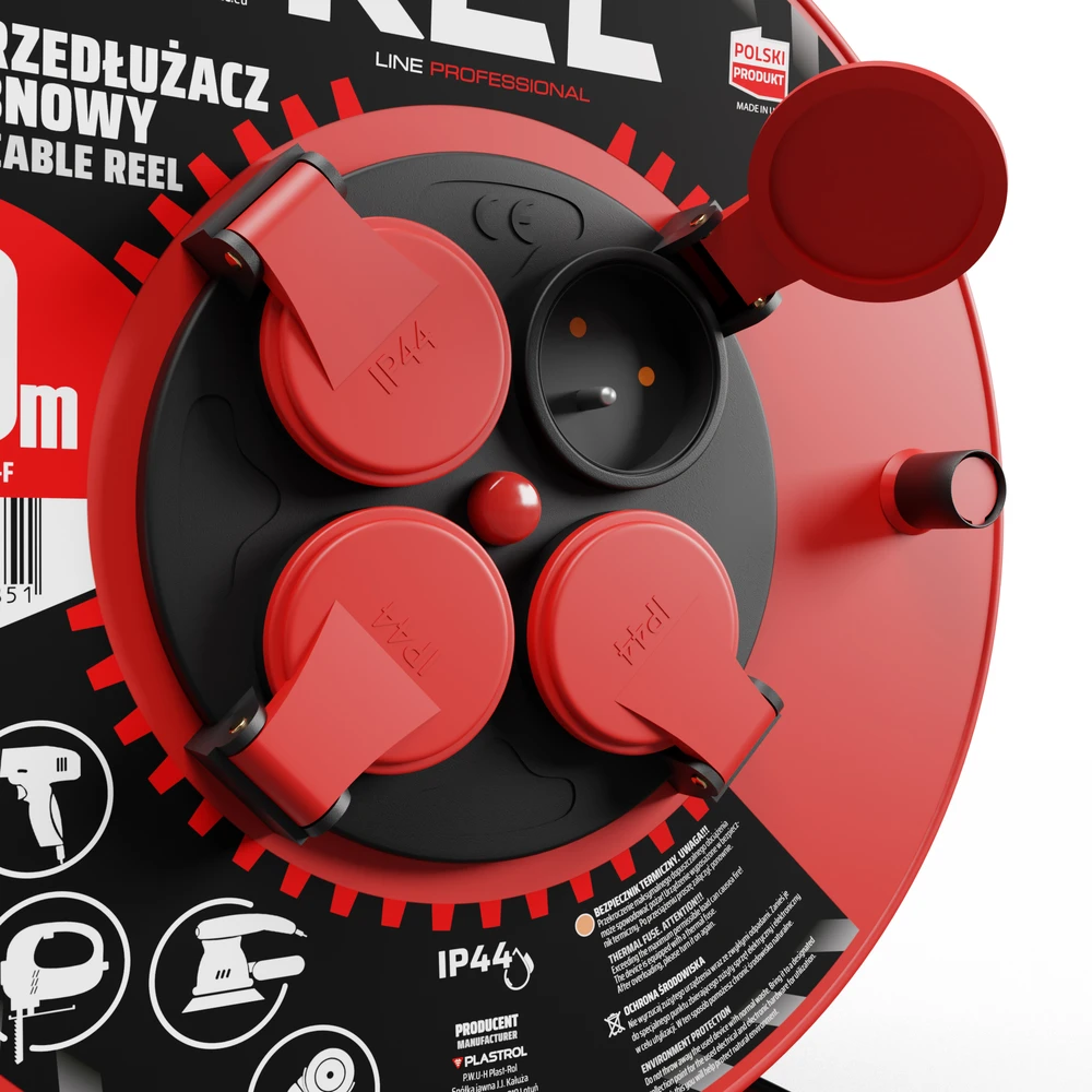 Plastrol Przedłużacz bębnowy warsztatowy professional line