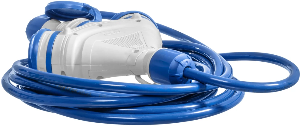 Plastrol KEL Konstrukcinis ilgintuvas 3 lizdų be 10m /H07BQ-F 3x1.5/ IP54 pilka/mėlyna W-01181