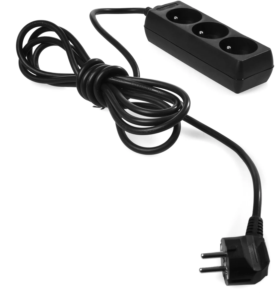 Plastrol PRZEDŁUŻACZ PS-370/3,0 E JUODA 3G+0 3M 10A W-98177