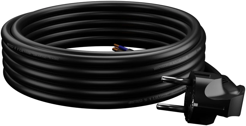 Plastrol Plast-Rol W-97186 prijungimo laidas 5m 3x1,5mm nenuimamas kištukas 16A UNI-SCHUCKO juodas