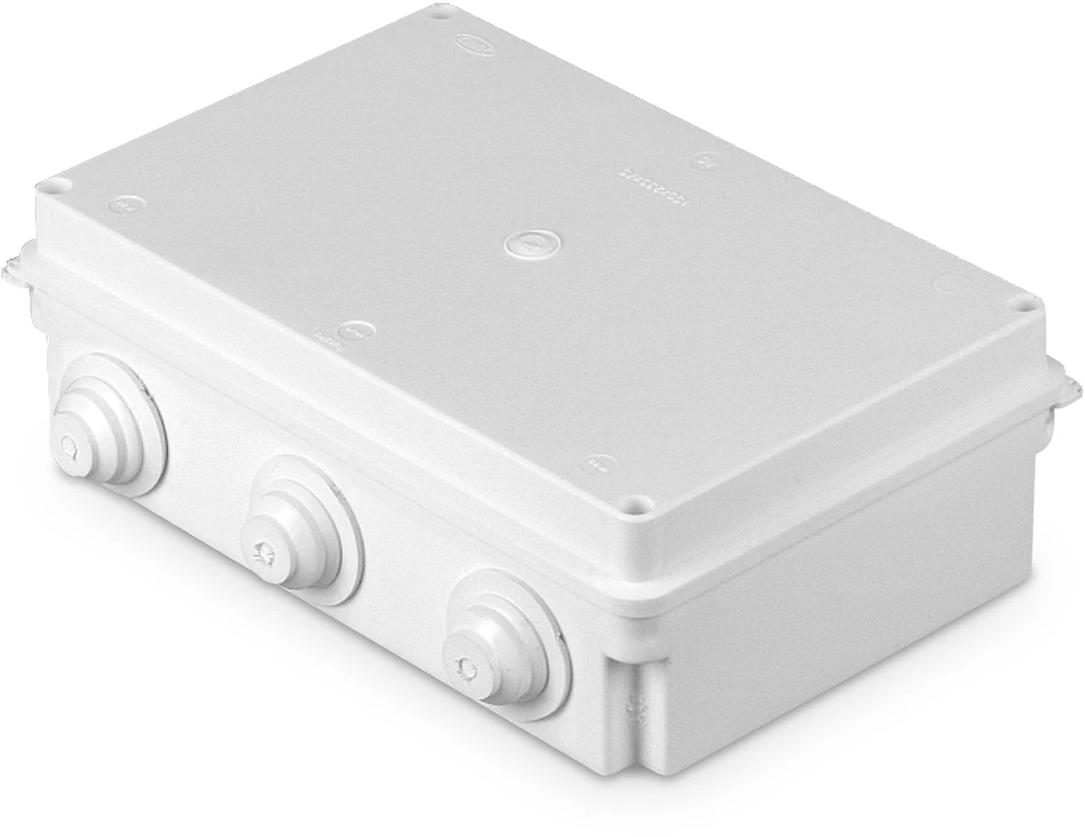 Plastrol Puszka montażowa skrzynka izolacyjna odgałęźna 6-wlotowa su dławicami d-30 n/t wymiar 235x150x75 ip55