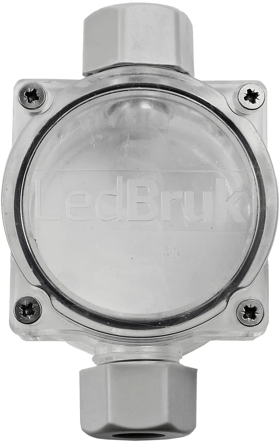 Plastrol Puszka n/t hermetyczna 2-dławicowa pg11 60x100x48, 4-9mm2, ip68, transparentna