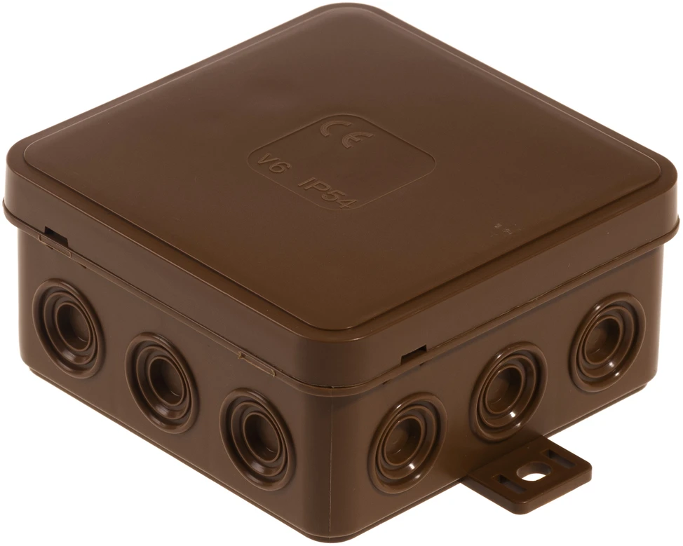 Plastrol Puszka n/t hermetyczna v6 ip-54 85x85x41 12-wl klik su osłabieniami ruda