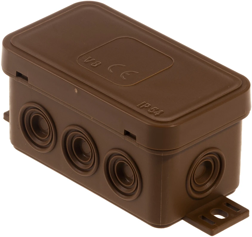 Plastrol Puszka n/t hermetyczna v8 ip-54 80x45x41 8-wl klik su osłabieniami ruda