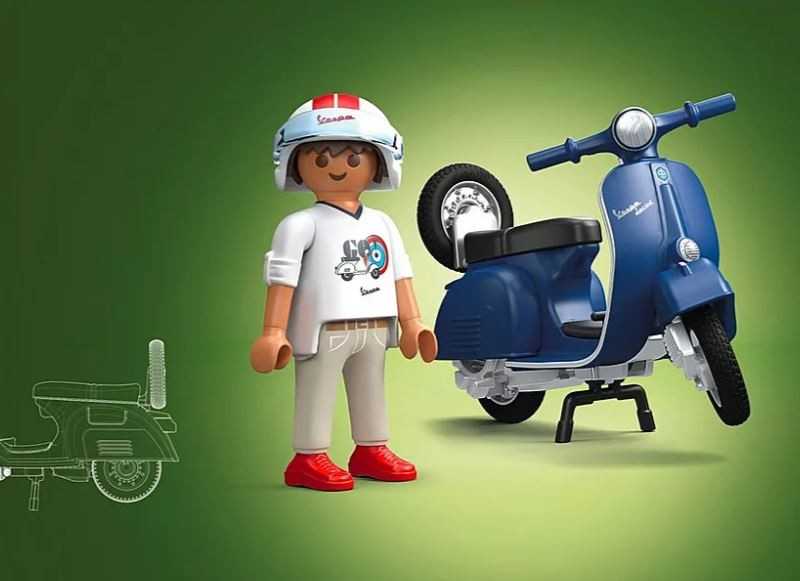 PLAYMOBIL – 1969 Vespa 150 Sprint Veloce, mėlyna (71622)