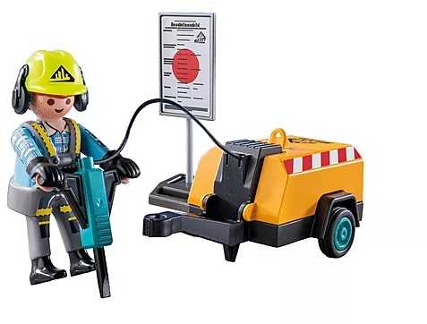 Playmobil Action Heroes 71752 Pracownik Budowlany su Młotem Pneumatycznym