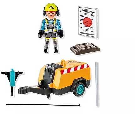 Playmobil Action Heroes 71752 Pracownik Budowlany su Młotem Pneumatycznym