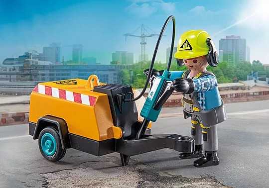 Playmobil Action Heroes 71752 Pracownik Budowlany su Młotem Pneumatycznym